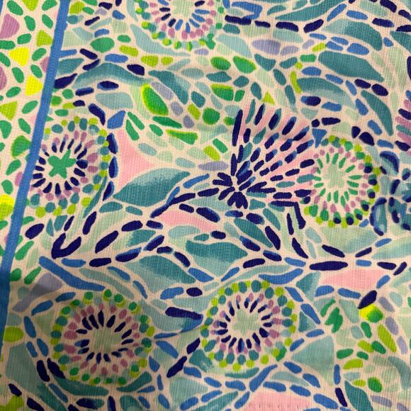 Lilly Pulitzer colorful skirt skort sz 10 zip up in back floral bright - Picture 14 of 14